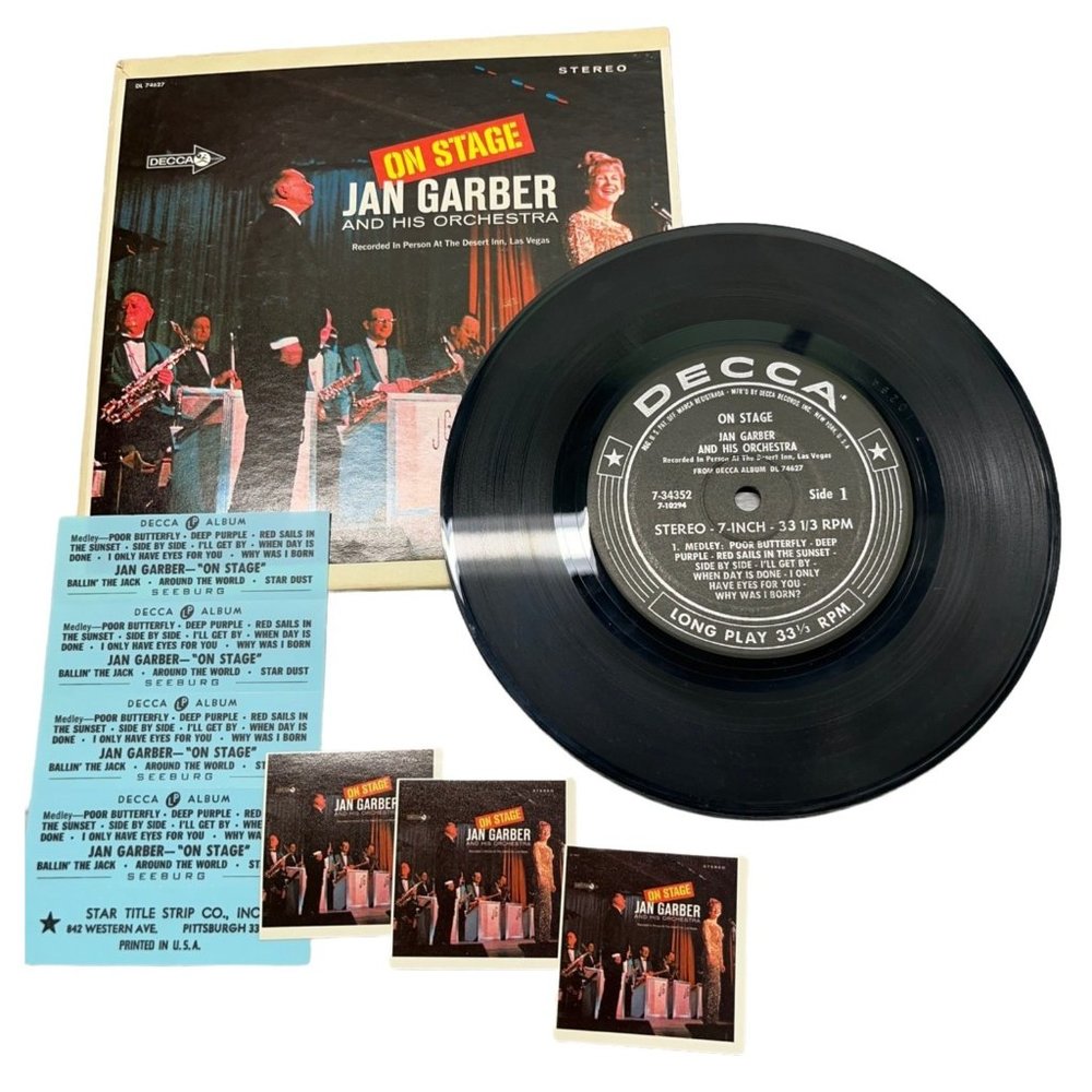 Jan Garber On Stage Compact 33 Jukebox 7" Record Decca 7-34352 VG+